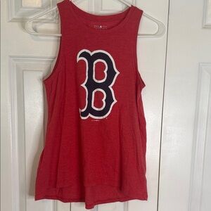BOSTON Red Sox Red Sleeveless Top with Logo
